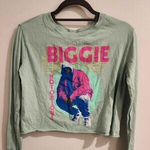 Notorious B.I.G. Cropped Long Sleeved Top